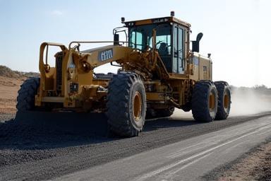 Road Milling Machine in Action at a Rhein-Neckar site
